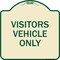 Signmission Reserved Parking Visitor Vehicles Heavy-Gauge Aluminum Architectural Sign, 18" x 18", TG-1818-23013 A-DES-TG-1818-23013 - alternate 1